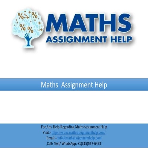 Maths Assignment Help