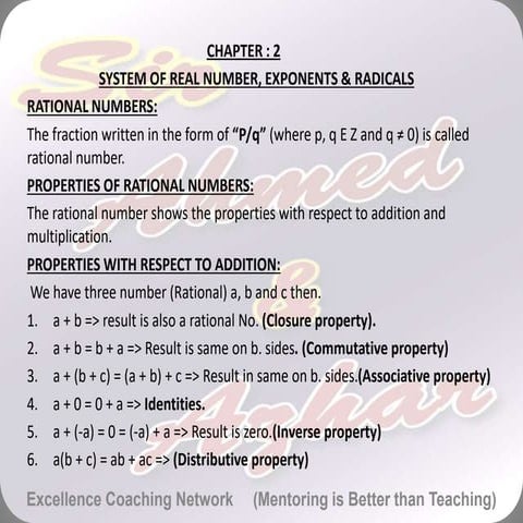 MATHS Chap 2 (System of Real no,Exponents,Radicals)).pptx