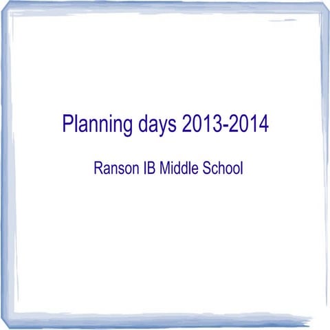 Math, science and elective planning days
