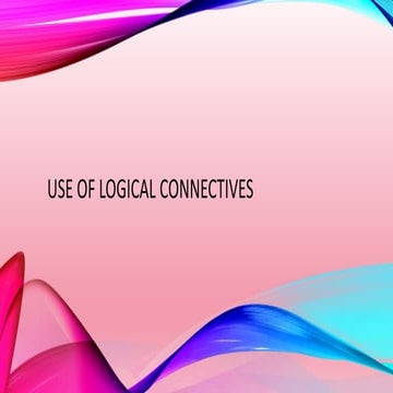 LOGICAL CONNETIVES USE DISCRETE MATHSMATICS  ASSINGMENT