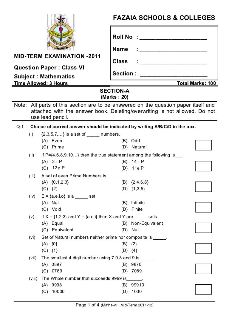 Math term papers