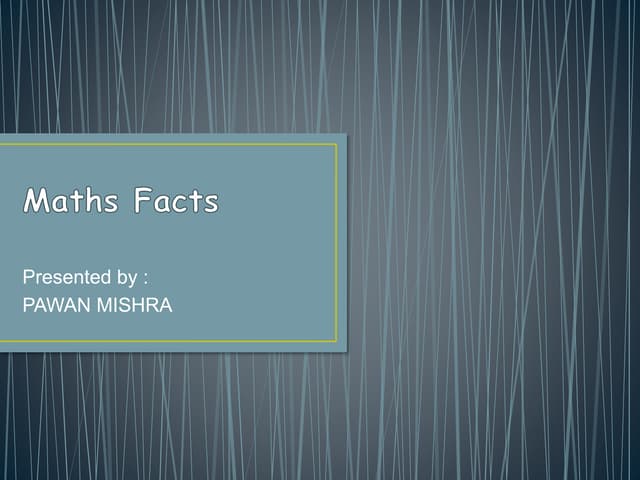 Maths fact
