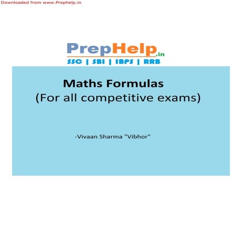 Math Notes For SSC CGS Coaching | PDF