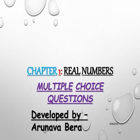 Real numbers | PPTX