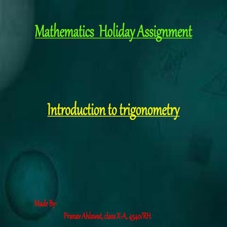 Introduction to trigonometry