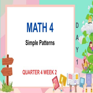 MATHEMATICS  LESSON ON SIMPLE PATTERNS.pptx