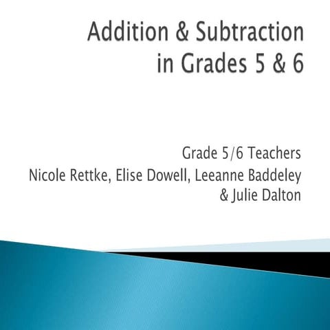 Maths in Grade 5/6 | PPTX