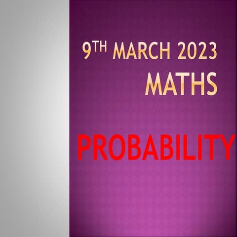 Maths probabilitypptx