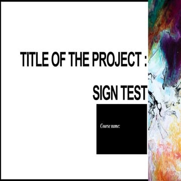 Sign Test