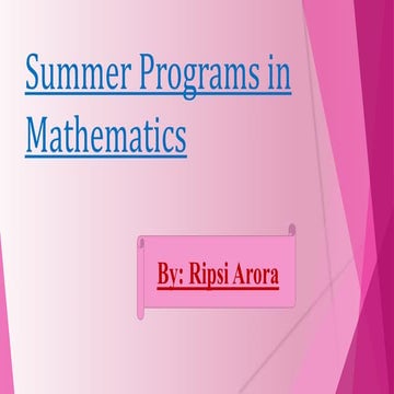 Maths programs