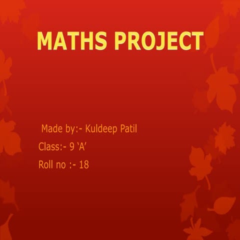 MATHS PROJECT