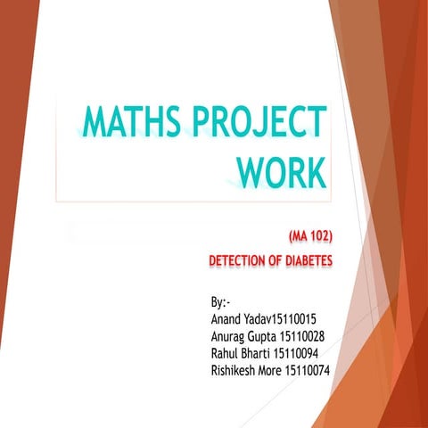 Linear algebra in diabetes detection | PPTX