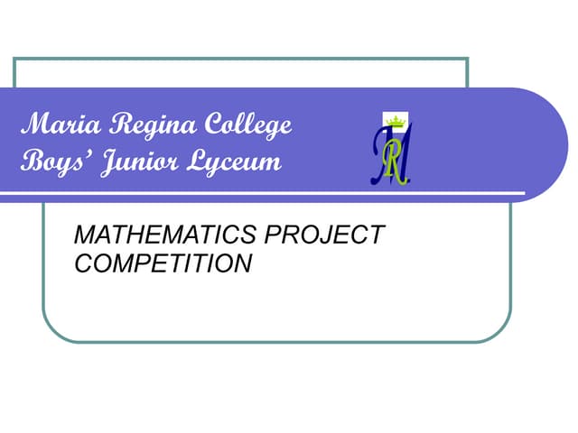 Maths Project Power Point Presentation