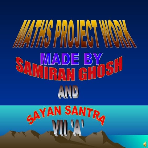 Maths project work