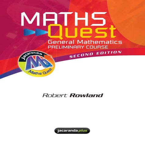 Maths quest general mathematicspreliminary course