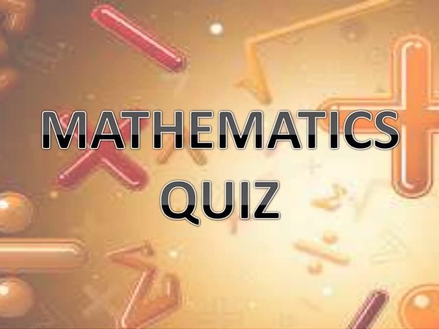 Maths quiz