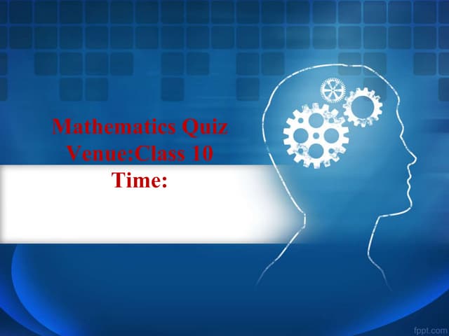 Maths Quiz Class 4 Pptx Maths Quiz Class 4 Pptx