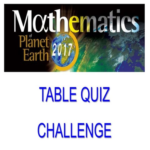 Maths Quiz October 2017
