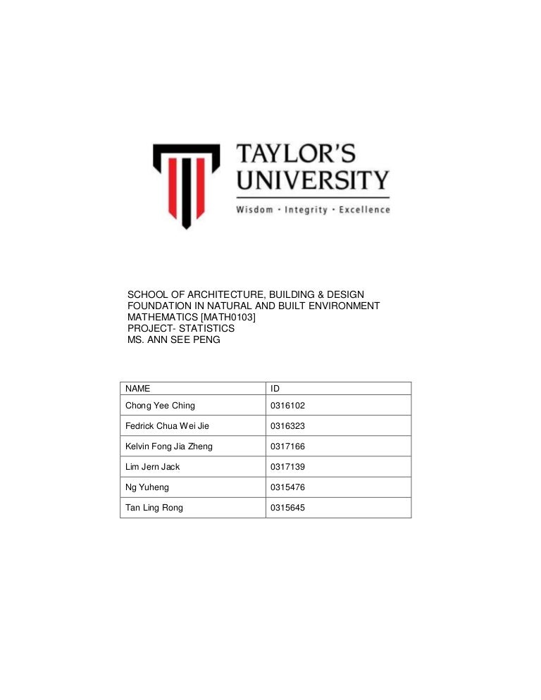 Maths report sample image