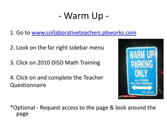 Math staff development techn integration presentation
