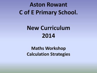 Maths workshop calculation strategies