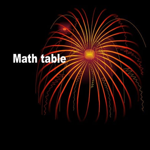 Math table