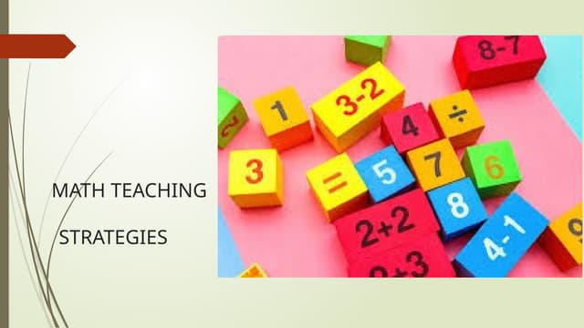 Mathematics Teaching Strategies  for students.pptx