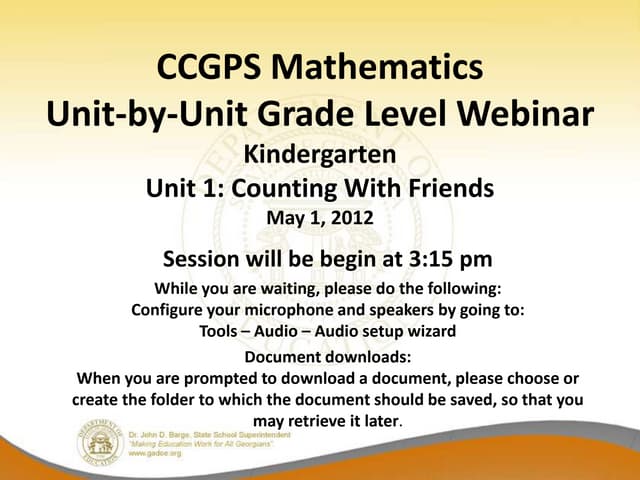 Math Unit 1 Webinar