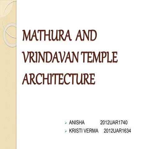 Mathura vrindavan architecture  