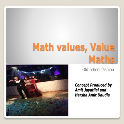 Math values, value maths p7