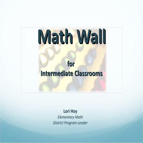 Math Wall Presentation