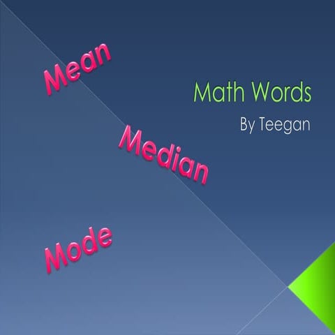 Math words