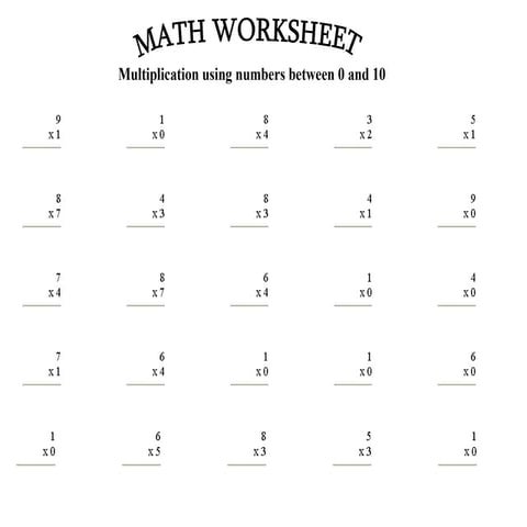 Math Worksheet | PPT