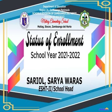 Matiag and Balagonan ES ENROLLMENT.pptx