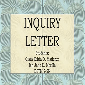 Inquiry Letter
