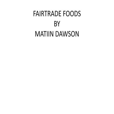 Matiin fairtrade foods