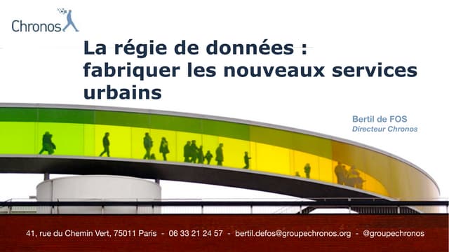 La régie de données : fabriquer les nouveaux services urbains