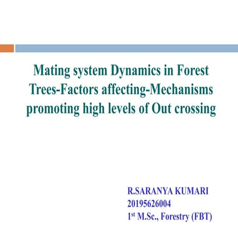 Mating system dynamics in trees