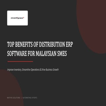 Top Benefits of Distribution ERP Software for Malaysian SMEs | Improve ...