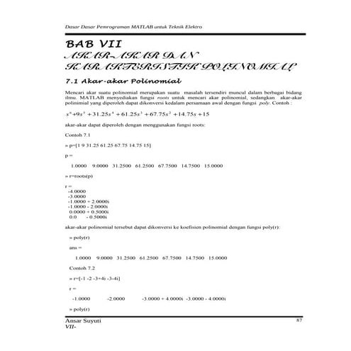 Matlab 7 | PDF