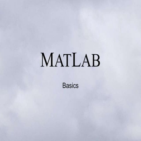 Matlab basics | PPT image.