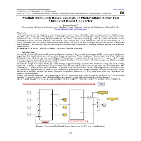 Matlab simulink based-analysis of photovoltaic array fed multilevel ...