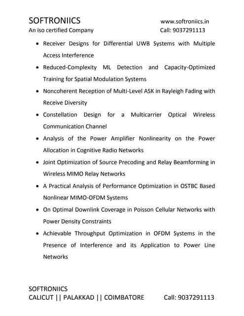 Matlab based project topics