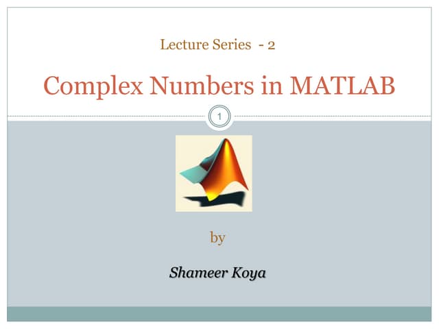 Matlab complex numbers