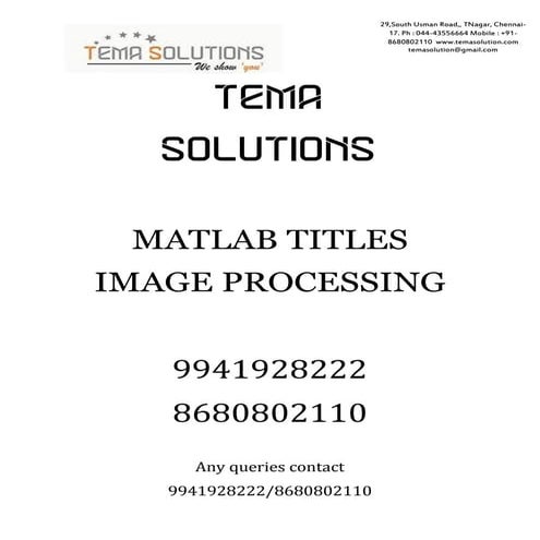 Image Processing Projects 2015 | PDF