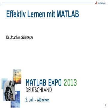 Effektiv lernen - Lehren mit MATLAB