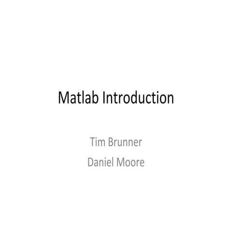 Matlab Introduction | PPT