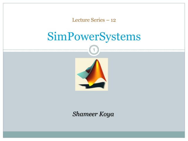 Matlab simpowersystem | PPT