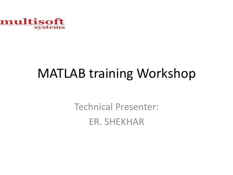 Matlab training for freshers