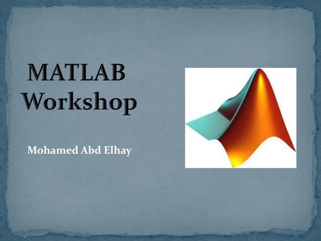 Matlab workshop